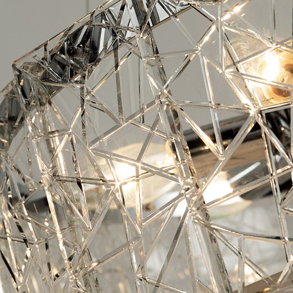 Подвесная люстра Arte Lamp Galatea A1222SP-6CC, арматура хром, плафон хрусталь прозрачный, 43х43 см - фото 1