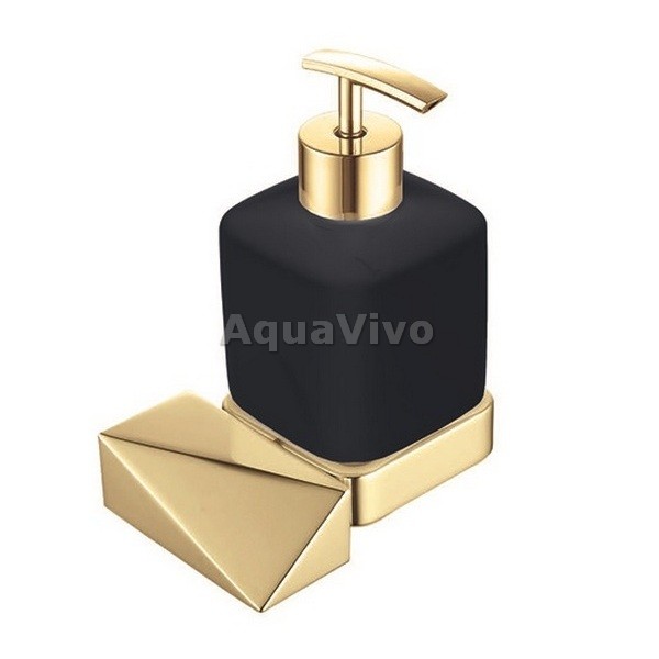 Дозатор Boheme New Venturo 10317-G-B для жидкого мыла, цвет золото / черный