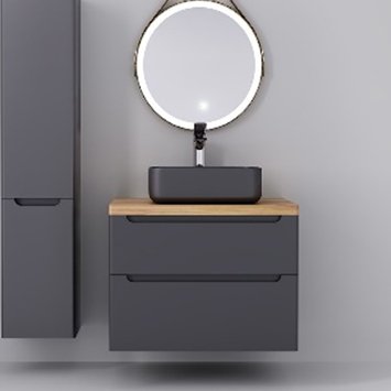 Мебель для ванной Jorno Wood 60, цвет серый