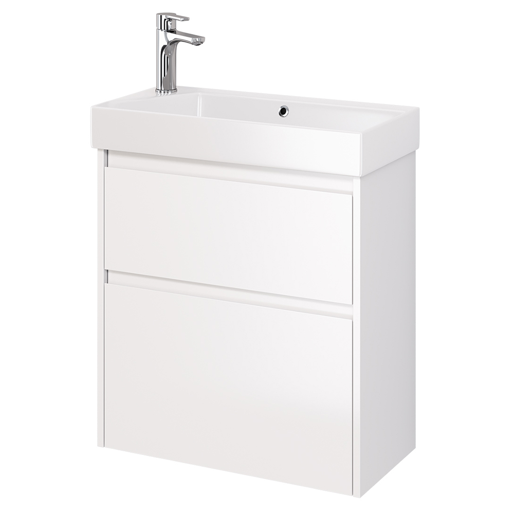 Мебель для ванной Dreja Slim 65, с 2 ящиками, цвет белый глянец