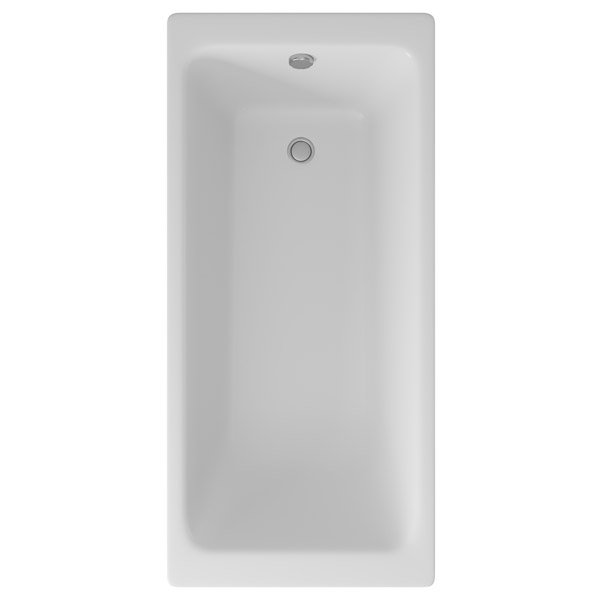Чугунная ванна Delice Comfort Parallel 160х70, без ножек, цвет белый