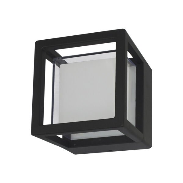Настенный уличный светильник ST Luce Alceno SL9504.401.01, арматура черная, плафон акрил белый