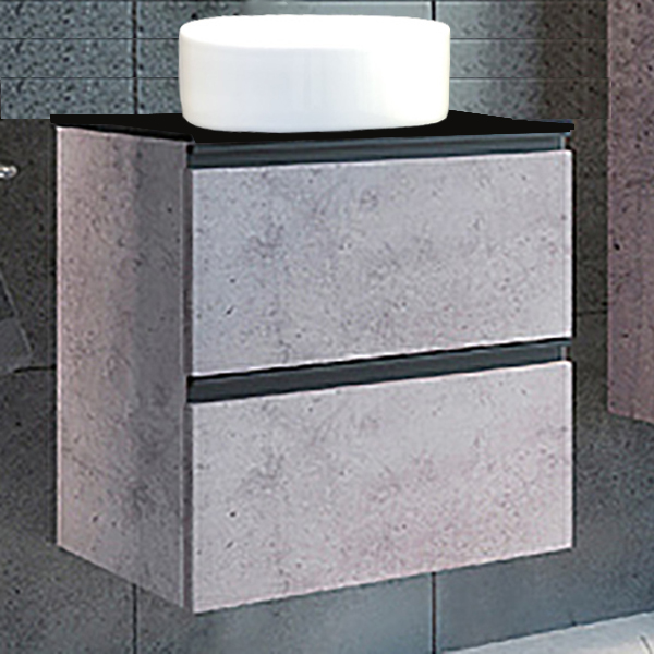 Мебель для ванной Comforty Эдинбург 60-2 с раковиной Comforty 9111, цвет бетон светлый - фото 1
