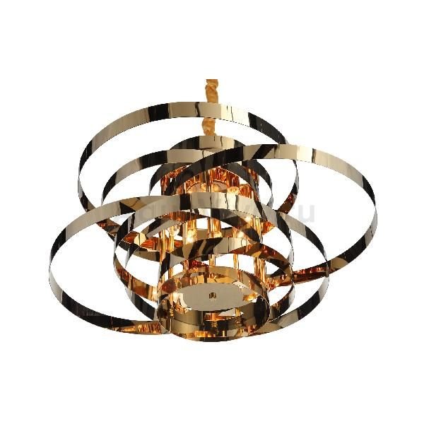 Подвесной светильник ST Luce Palochino SL1053.243.01, арматура металл, цвет золото, плафон стекло, цвет серый