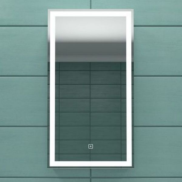 Шкаф-зеркало Art & Max Techno 35, правый, с подсветкой и диммером, цвет белый