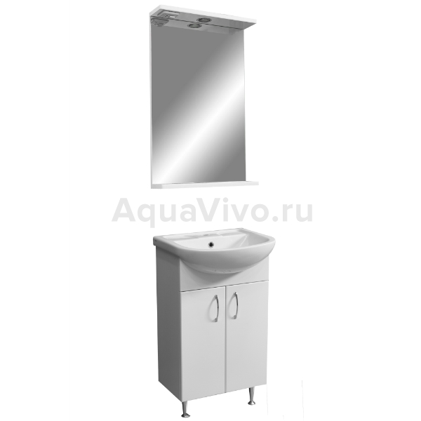 Мебель для ванной Stella Polar Концепт Эко 55, напольная, цвет белый