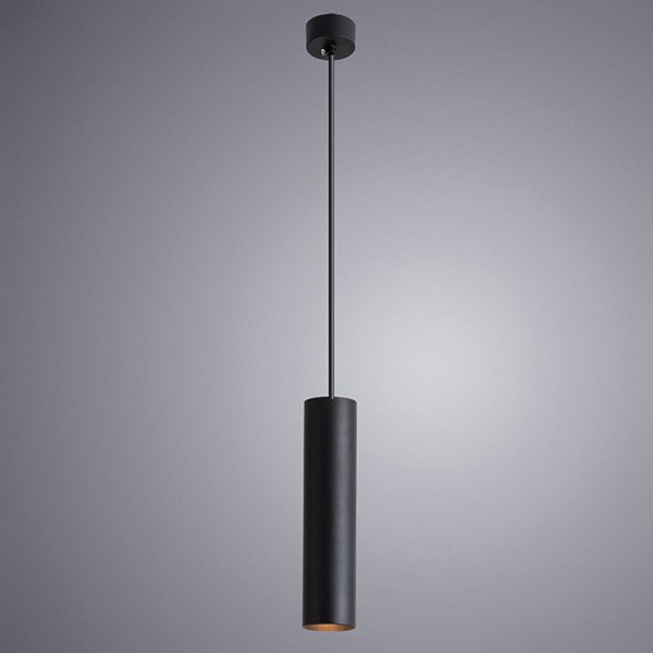 Подвесной светильник Arte Lamp Sirius A1524SP-1BK, арматура черная, плафон металл черный, 6х6 см - фото 1