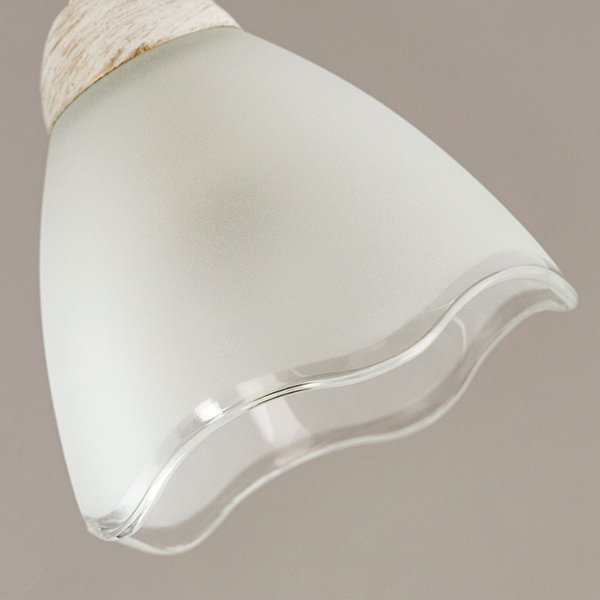 Подвесная люстра Citilux Латур CL413250, арматура белая / золото, плафоны стекло белое, 56х56 см