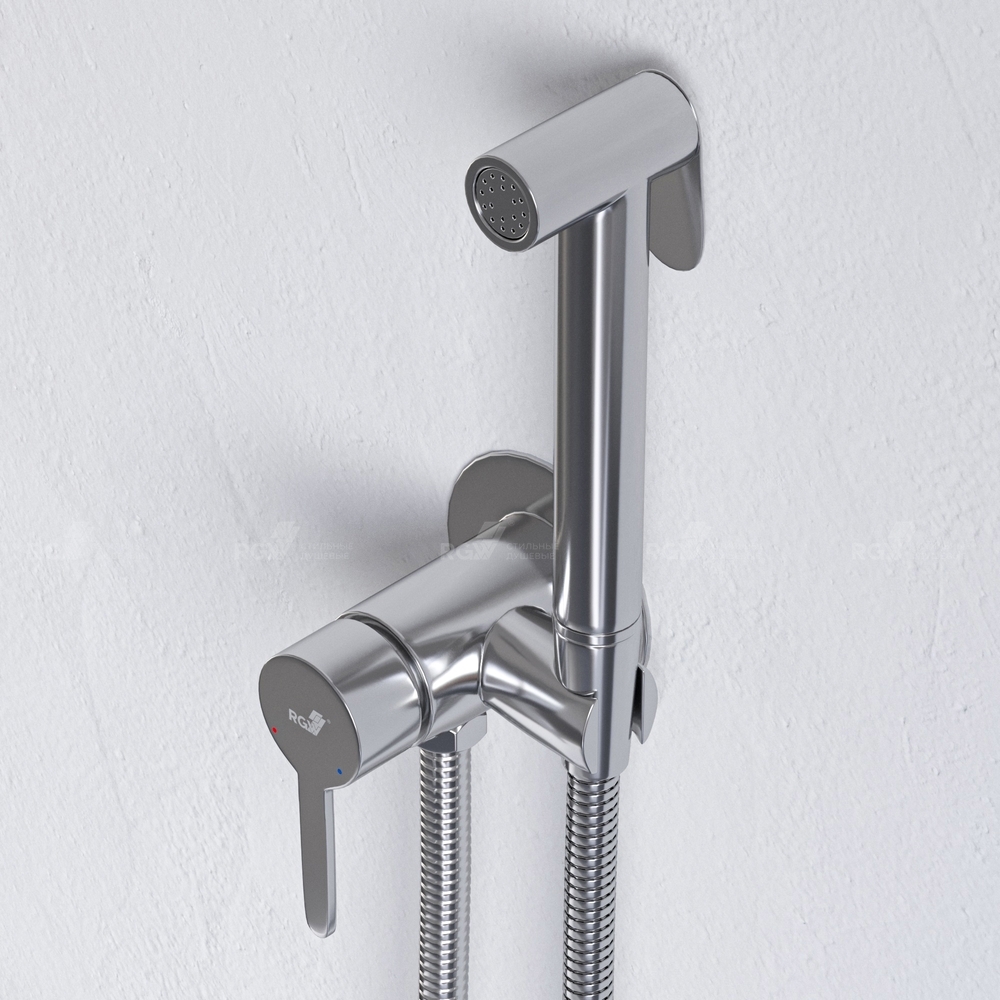 Гигиенический душ RGW Shower Panels SP-206, со встраиваемым смесителем, цвет хром