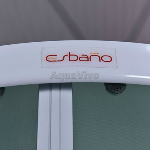 Душевая кабина Esbano ES-L100CR 100х100, стекло переднее рифленое, заднее белое, профиль белый - фото 1