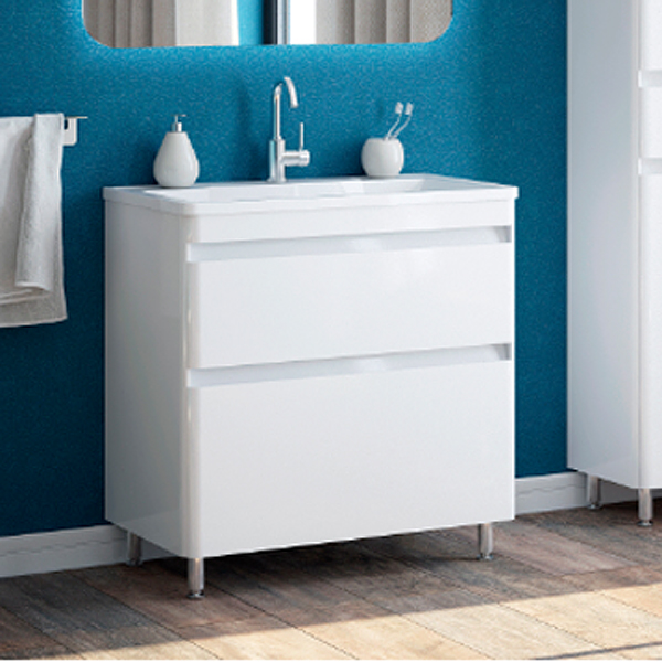 Мебель для ванной Corozo Алабама Z2 80, напольная, цвет белый - фото 1