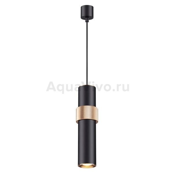 Подвесной светильник Odeon Light Afra 4738/5L, арматура черная, плафон металл черный / золото, 8х184 см
