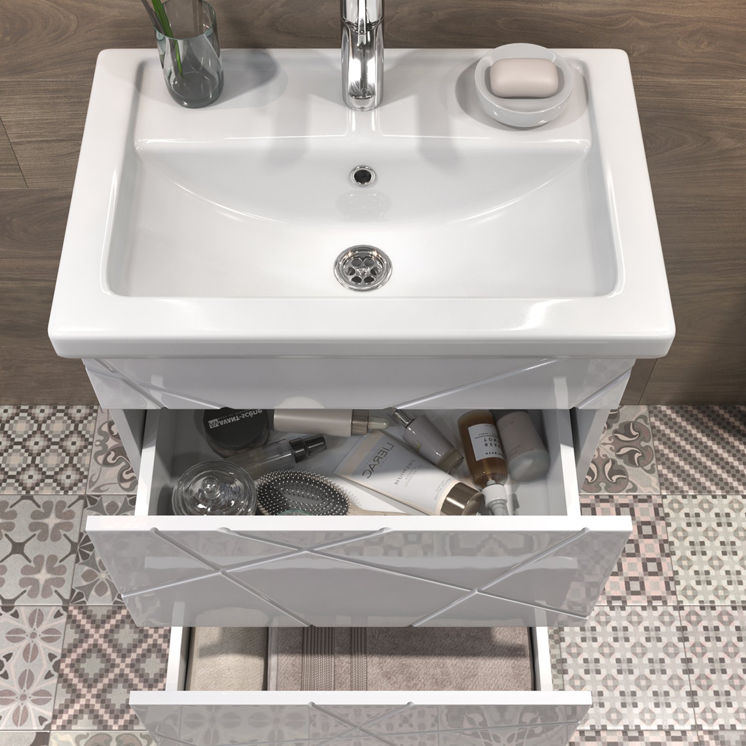 Мебель для ванной Vigo Geometry-2 50, цвет белый - фото 1