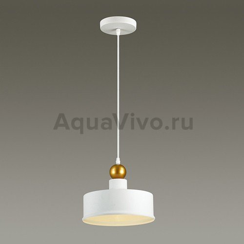 Подвесной светильник Odeon Light Bolli 4090/1, арматура белая, плафон металл белый, 25х137 см