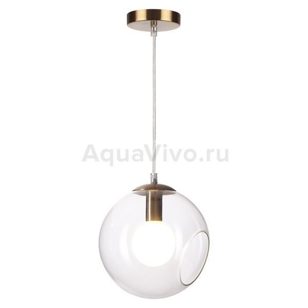 Подвесной светильник Lumion Blair 3769/1A, арматура цвет латунь, плафон/абажур стекло, цвет прозрачный