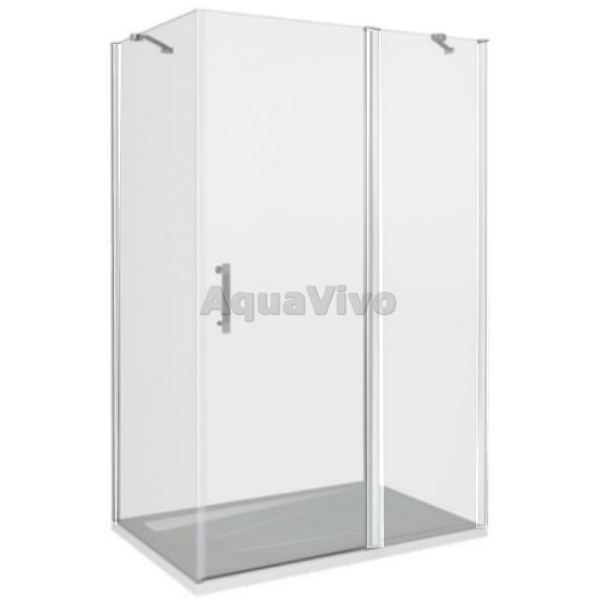 Боковая стенка Good Door Mokka SP-80-C-WE 80, стекло прозрачное, профиль белый, с магнитным профилем - фото 1