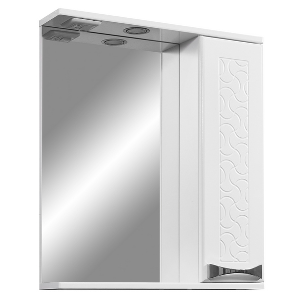 Шкаф-зеркало Stella Polar Ванда 60/С, правый, с подсветкой, цвет белый