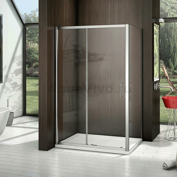 Душевой уголок Good Door Neo WTW+SP-C-CH 110х100, стекло прозрачное, профиль хром