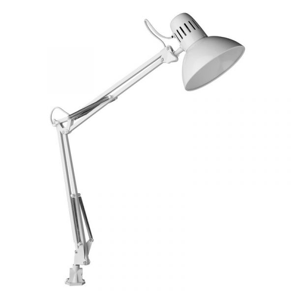 Офисная настольная лампа Arte Lamp Senior A6068LT-1WH, арматура цвет белый, плафон/абажур металл