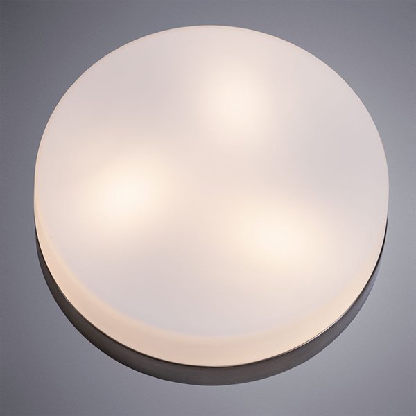 Потолочный светильник Arte Lamp Aqua-Tablet A6047PL-3AB, арматура бронза, плафон стекло белое, 29х29 см