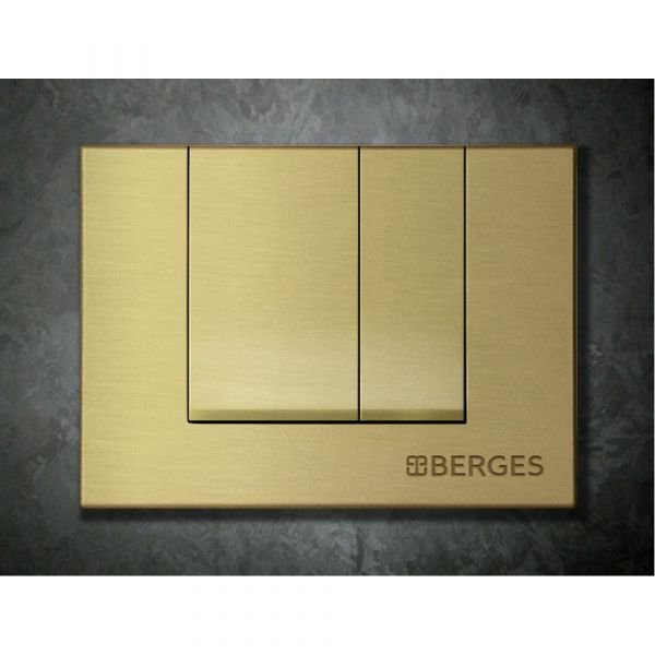 Кнопка смыва Berges Novum S8 040048 для унитаза, цвет бронза - фото 1