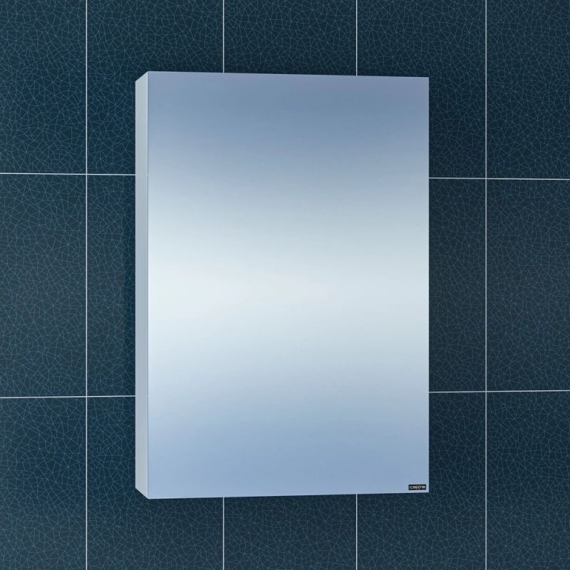 Шкаф-зеркало Санта Стандарт 50, цвет белый - фото 1