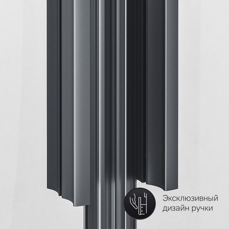 Душевой уголок AM.PM Gem 100х80, стекло прозрачное, профиль черный матовый