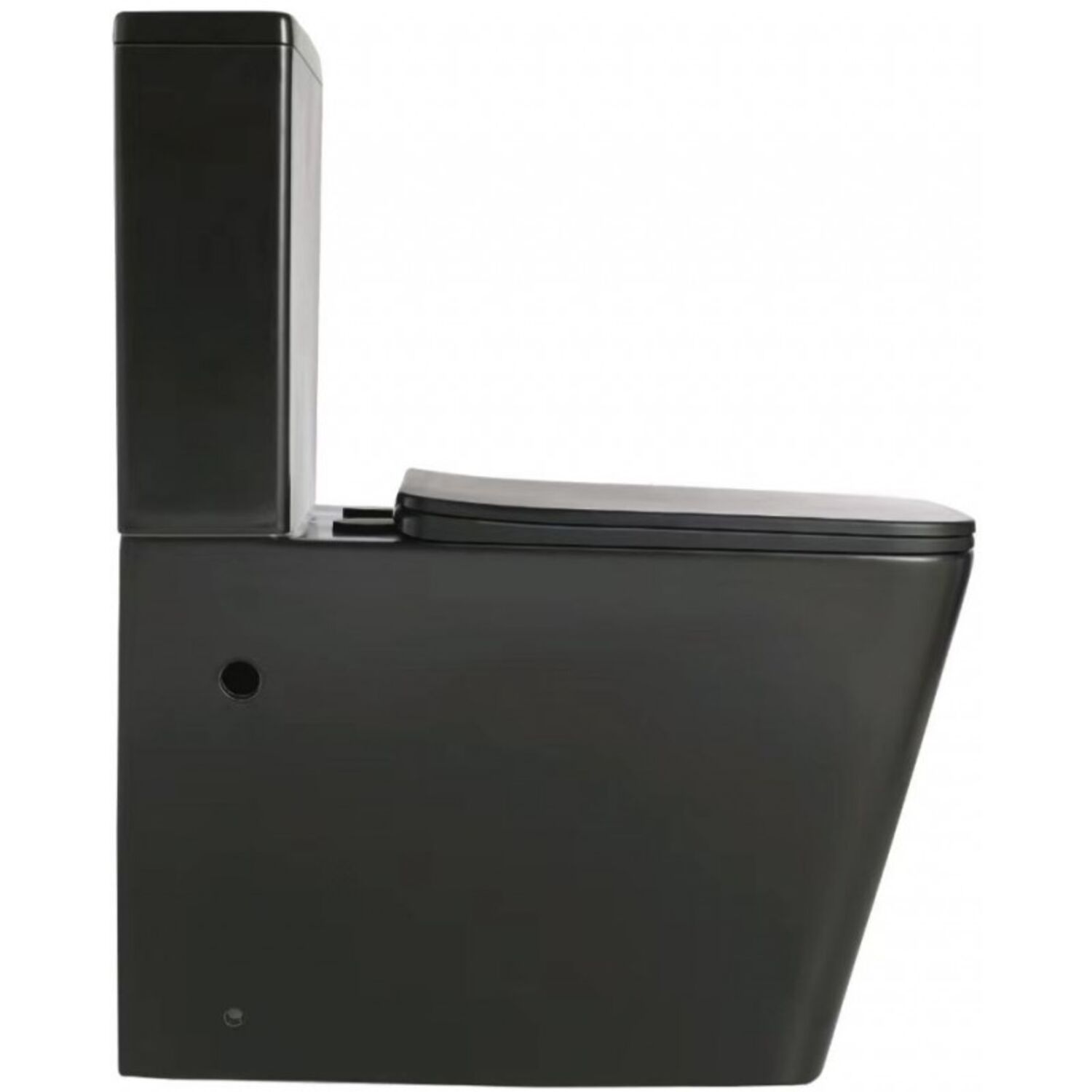 Унитаз Esbano Duero напольный, безободковый, с сиденьем микролифт, цвет черный матовый - фото 1