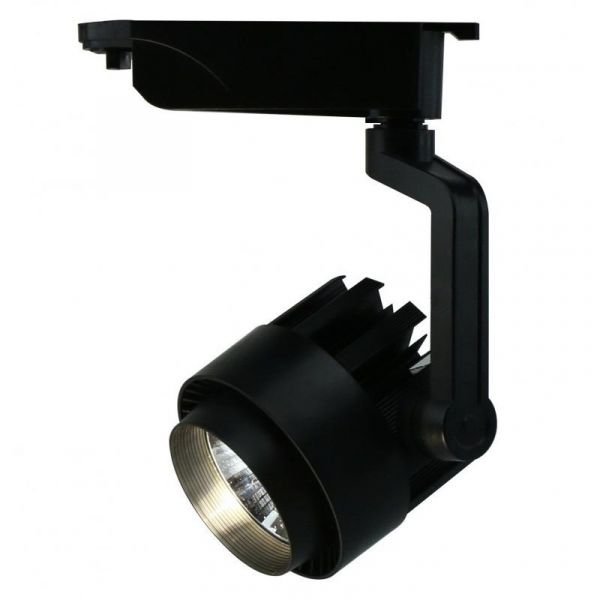 Трековый светильник Arte Lamp Vigile A1620PL-1BK, арматура цвет черный, плафон/абажур металл, цвет черный