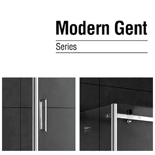 Душевая дверь Gemy Modern Gent S25191B 150x200, стекло прозрачное, профиль хром