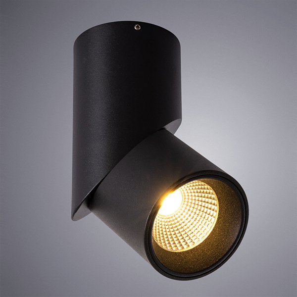 Точечный светильник Arte Lamp Orione A7717PL-1BK, арматура черная, плафон металл черный, 7х7 см