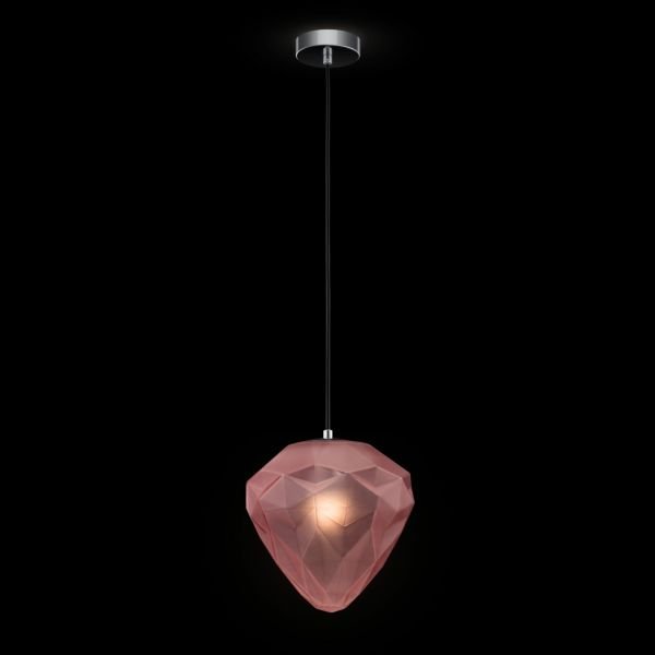 Подвесной светильник Maytoni Globo P053PL-01PK, арматура хром, плафон стекло розовое - фото 1