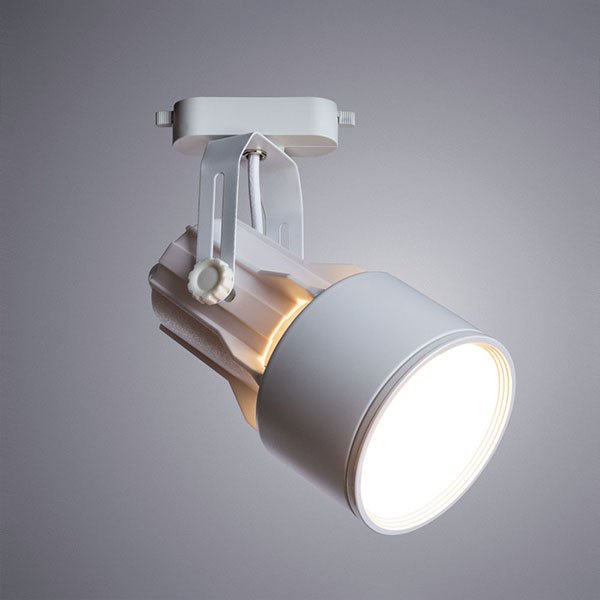 Трековый светильник Arte Lamp Lyra A6252PL-1WH, арматура белая, плафон металл белый, 10х10 см - фото 1