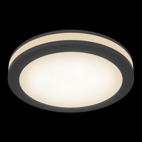 Встраиваемый светильник Maytoni Technical Phanton DL303-L12B4K, арматура черная, плафон пластик белый