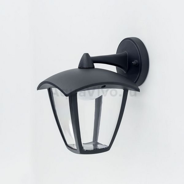 Настенный уличный фонарь Citilux CLU04W2, арматура черная, плафон/абажур стекло/металл, цвет прозрачный/черный