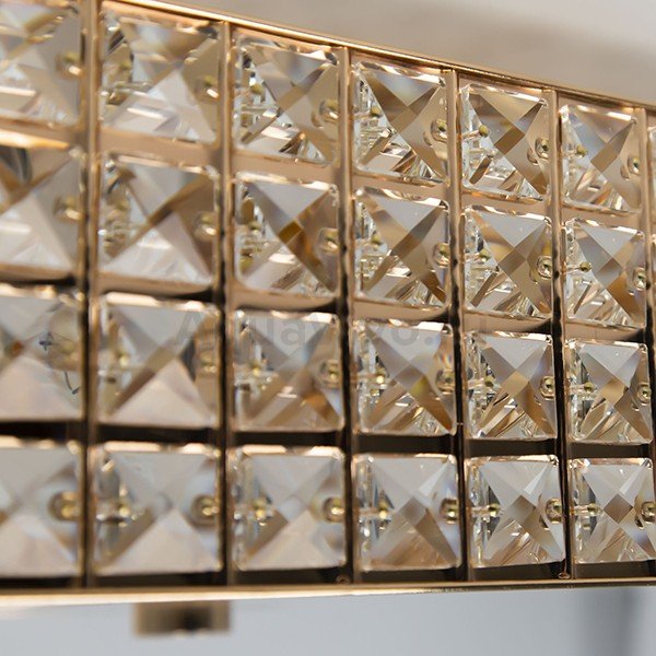 Потолочный светильник Citilux Портал CL324262, арматура золото, плафон стекло / хрусталь прозрачный, 41х41 см