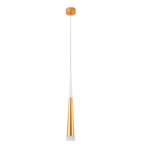 Подвесной светильник Arte Lamp Sabik A6010SP-1SG, арматура золото, плафон пластик / металл белый / золото, 6х6 см