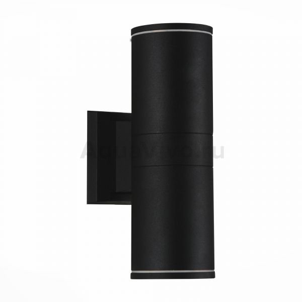 Уличный настенный светильник ST Luce Tubo SL561.401.02, арматура металл, цвет черный, плафон металл, цвет черный