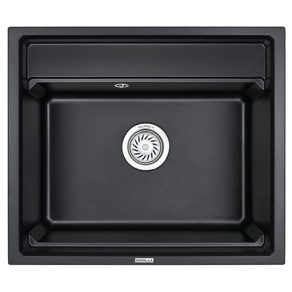 Кухонная мойка Granula Kitchen Space KS-6003 BL 60x51, с дозатором для жидкого мыла, сушилкой, цвет черный
