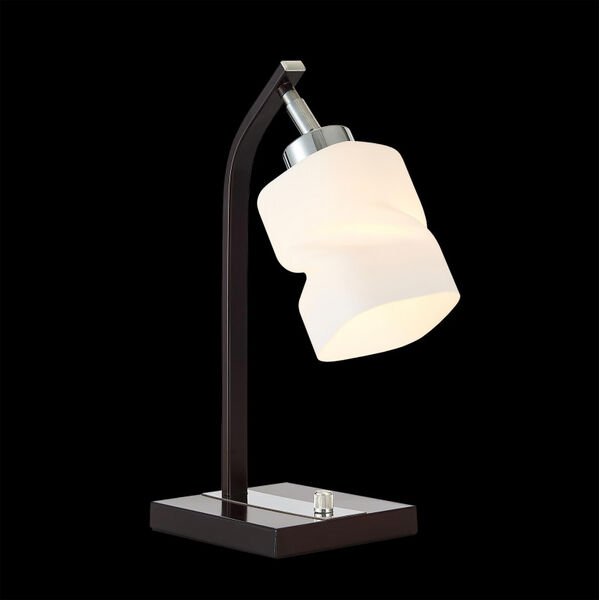 Настольная лампа Citilux Берта CL126812, арматура коричневая, плафон стекло белое - фото 1