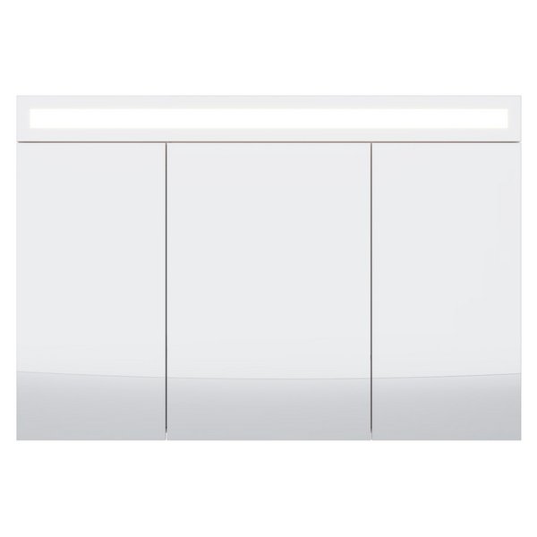 Шкаф-зеркало Dreja Uni 120, с подсветкой, цвет белый - фото 1