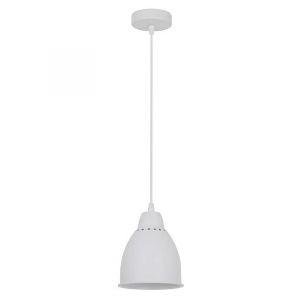 Подвесной светильник Arte Lamp Braccio A2054SP-1WH, арматура белая, плафон металл белый, 14х14 см