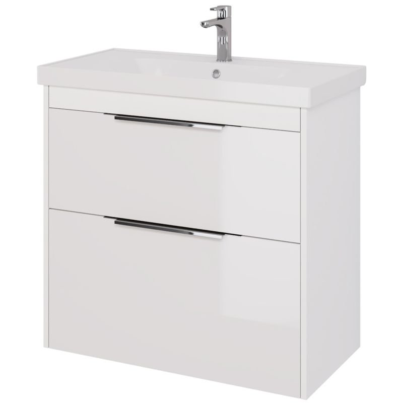 Мебель для ванной Dreja Prime 90, с 2 ящиками, цвет белый глянец - фото 1