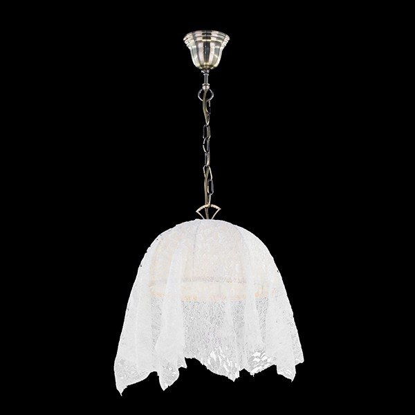 Подвесной светильник Citilux Базель CL407114, арматура бронза, плафон ткань бежевая, 31х31 см