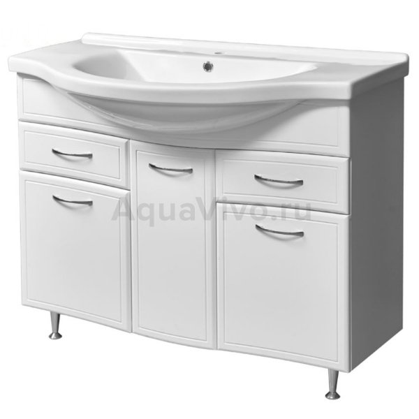 Мебель для ванной Stella Polar Концепт 90, 2 ящика, напольная, цвет белый - фото 1