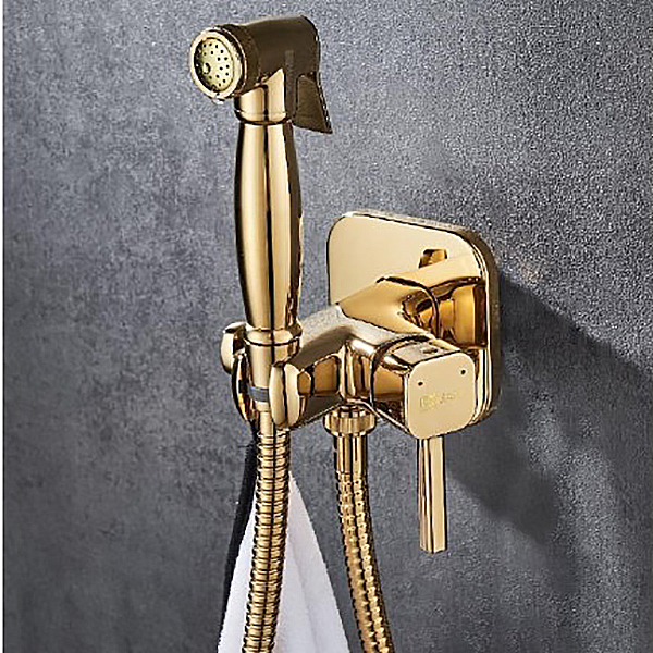 Гигиенический душ Lemark Solo LM7165G, со встраиваемым смесителем, цвет золото - фото 1