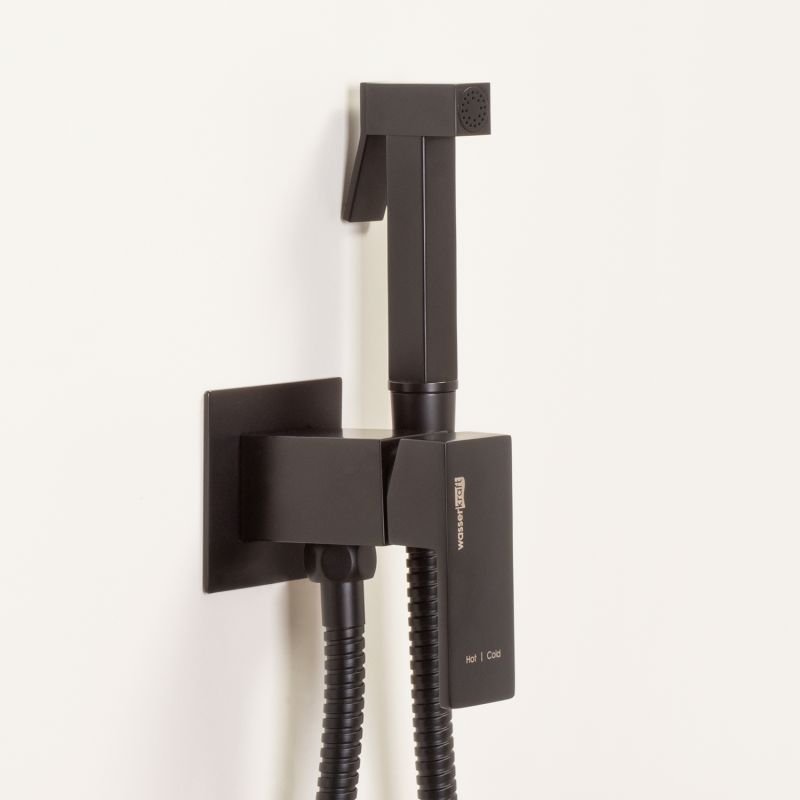 Гигиенический душ WasserKRAFT A71638, со встраиваемым смесителем, цвет черный - фото 1
