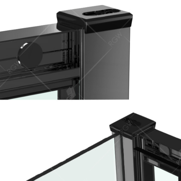 Душевой уголок RGW Classic CL-48B 110х90, стекло прозрачное, профиль черный - фото 1