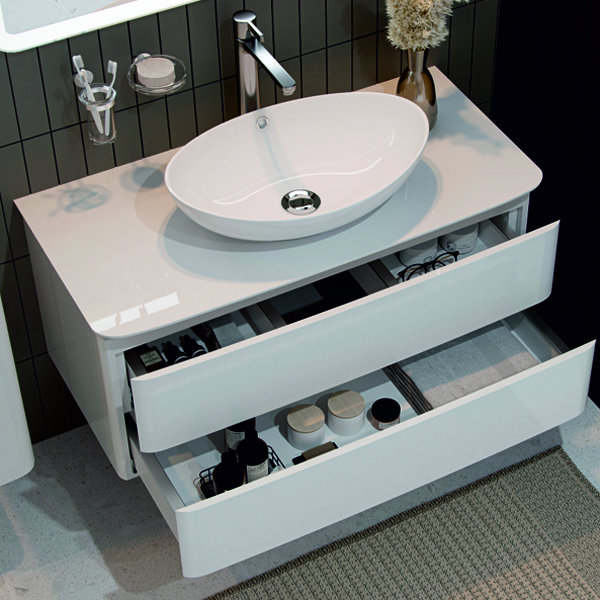 Мебель для ванной Velvex Luna 100, цвет белый - фото 1