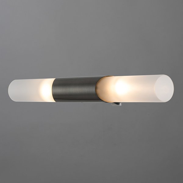Настенный светильник Arte Lamp Aqua A2470AP-2SS, арматура серебро, плафоны стекло белое, 45х8 см - фото 1